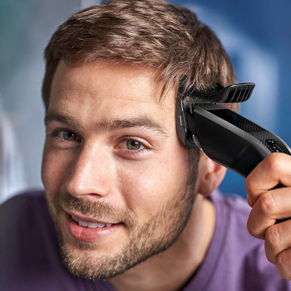 Philips Hair Clippers, Series 5000 Trim-n-Flow PRO Technology Hair Clipper, Fully Washable with Self-Sharpening Stainless Steel Blades, Corded, UK 3-Pin Plug - HC5630/13