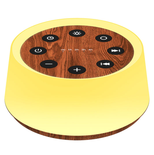 ColorsNoise Sound Machine and White Noise Machine with 30 Soothing Sounds with 12 Colors Baby Night Light with Memory Function (T-Wood)