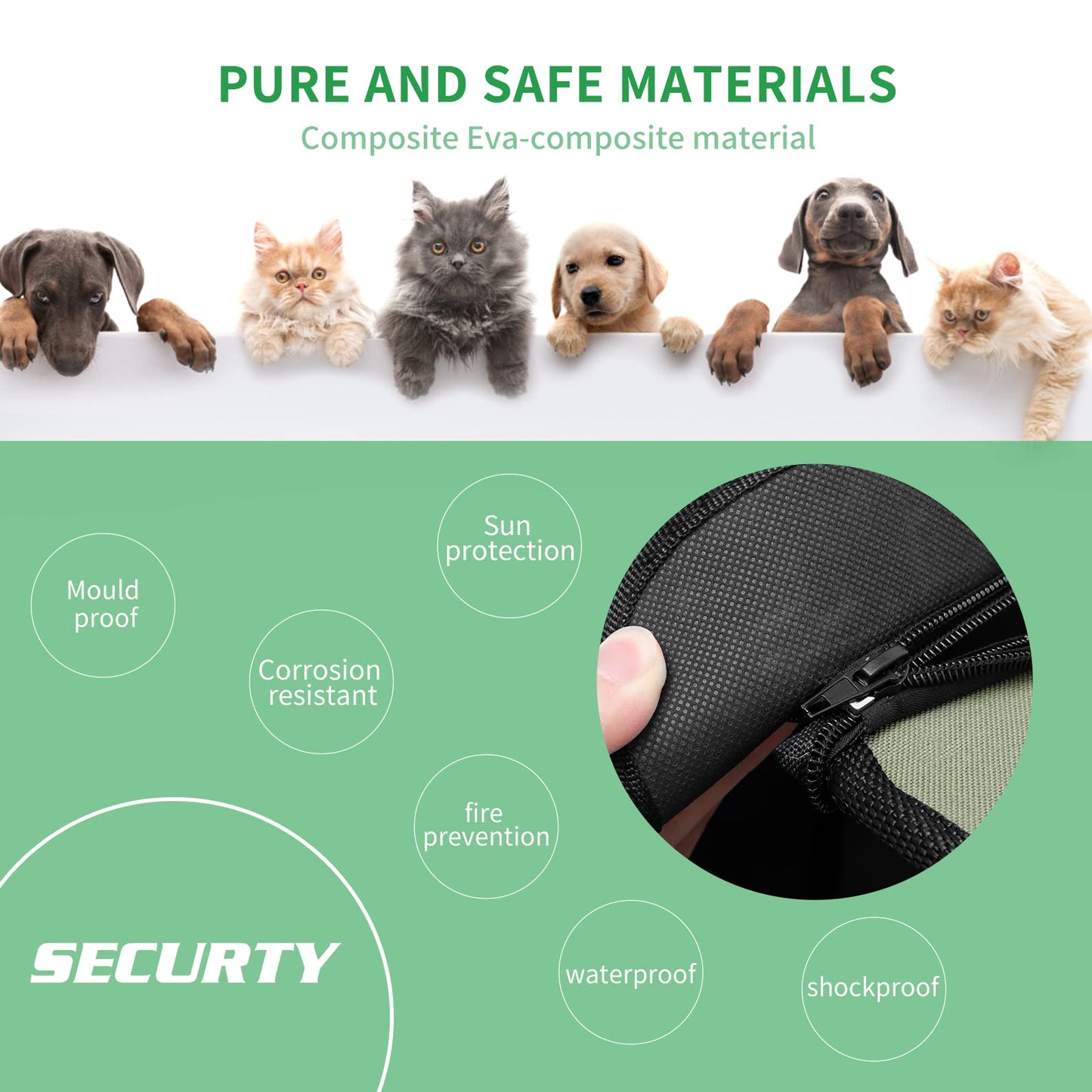 Pet Outdoor Villa - Waterproof & Rainproof Dog & Cat House, Collapsible & Foldable Pet Shelter