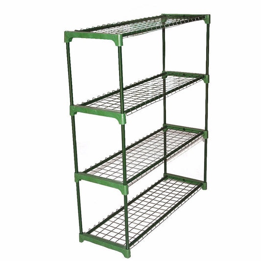 Panana 2 x Display Storage Racking for Garden Garage Greenhouse Staging Plant Stand Greenhouse 4-Tire Racking Shelving Unit for Garden Shed Garage