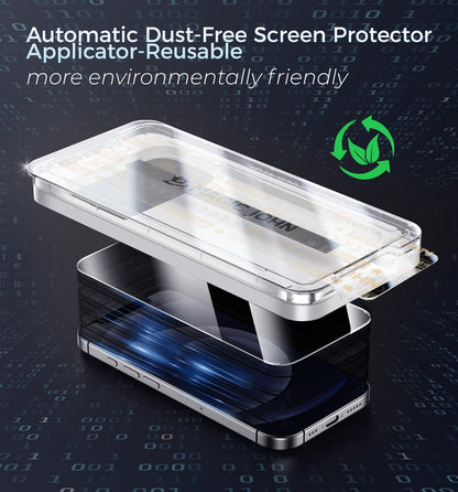 MAGIC JOHN 3rd Gen Upgraded for iPhone 16ProMax Privacy Screen Protector 6.9 Inch,25°Anti-Spy Screen,Shockproof Tempered Glass,Auto Dust-Removal,Bubble Free,Easy Installation,2 Pack