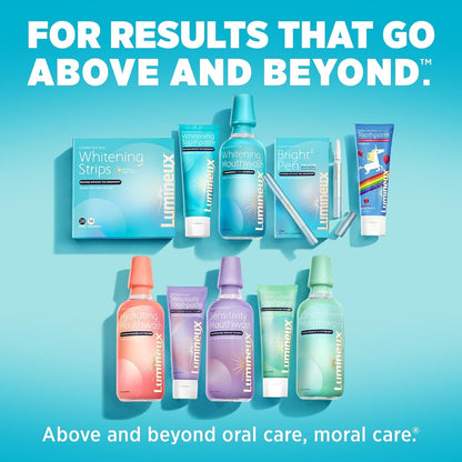 Oral Essentials Lumineux Teeth Whitening Strips- 21 Treatments Dentist Formulated and Certified Non Toxic - Sensitivity Free - NO Artificial Flavors, Colors, and SLS Free