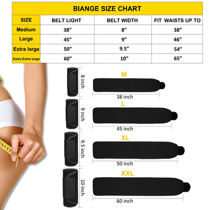 Biange Waist Trainer for Women Men Sweat Belt Waist Trimmer Belly Band Stomach Wraps