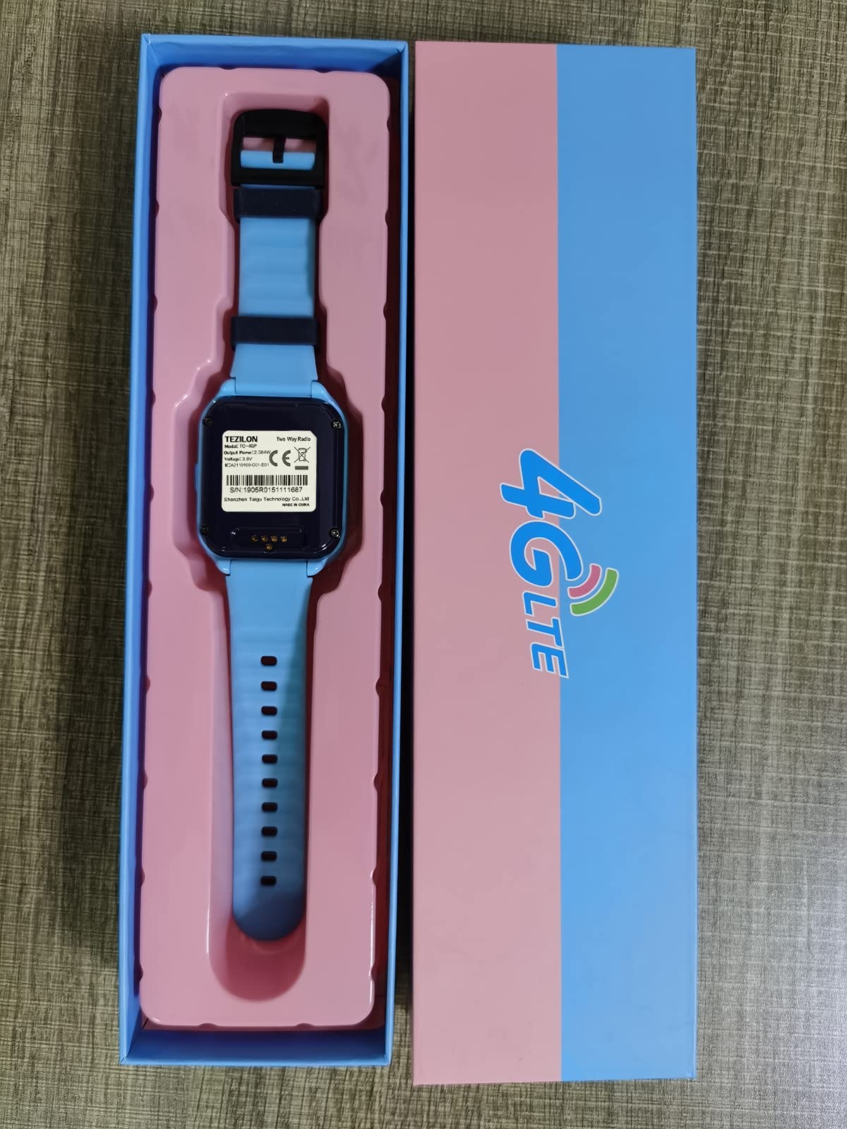 TEZILON Kids 4G GPS Smart Watch Real-Time Tracking Two-Way Phone Call GPS Tracker Waterproof Touchscreen Watch with Camera SOS Emergency Alarm Pedometer Tracker Watch Christmas Birthday 3-15 Present