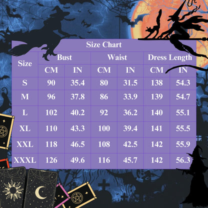 Colorful House Women Wicked Witch Costume, Purple Long Sorceress Classic Dress (Small, Purple/Black 3)