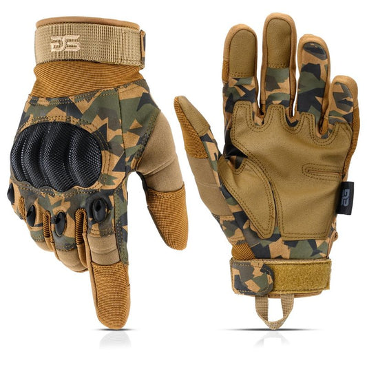 Glove Station Gloves for Men – Touchscreen Utility Gear with Hard Knuckle Protection Used in Motorcycle, Airsoft, & Outdoor Work Camouflage - Hard Knuckle X-Large