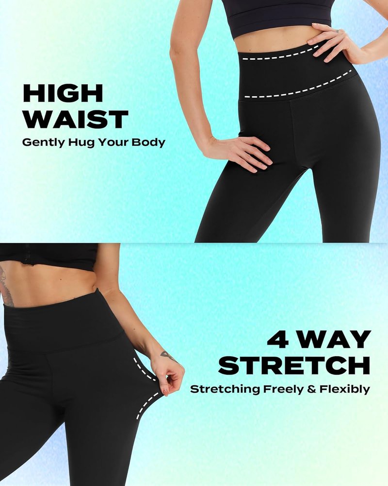Capri Leggings for Women - Tummy Control High Waisted Soft Yoga Pants | Perfect for Gym Workouts