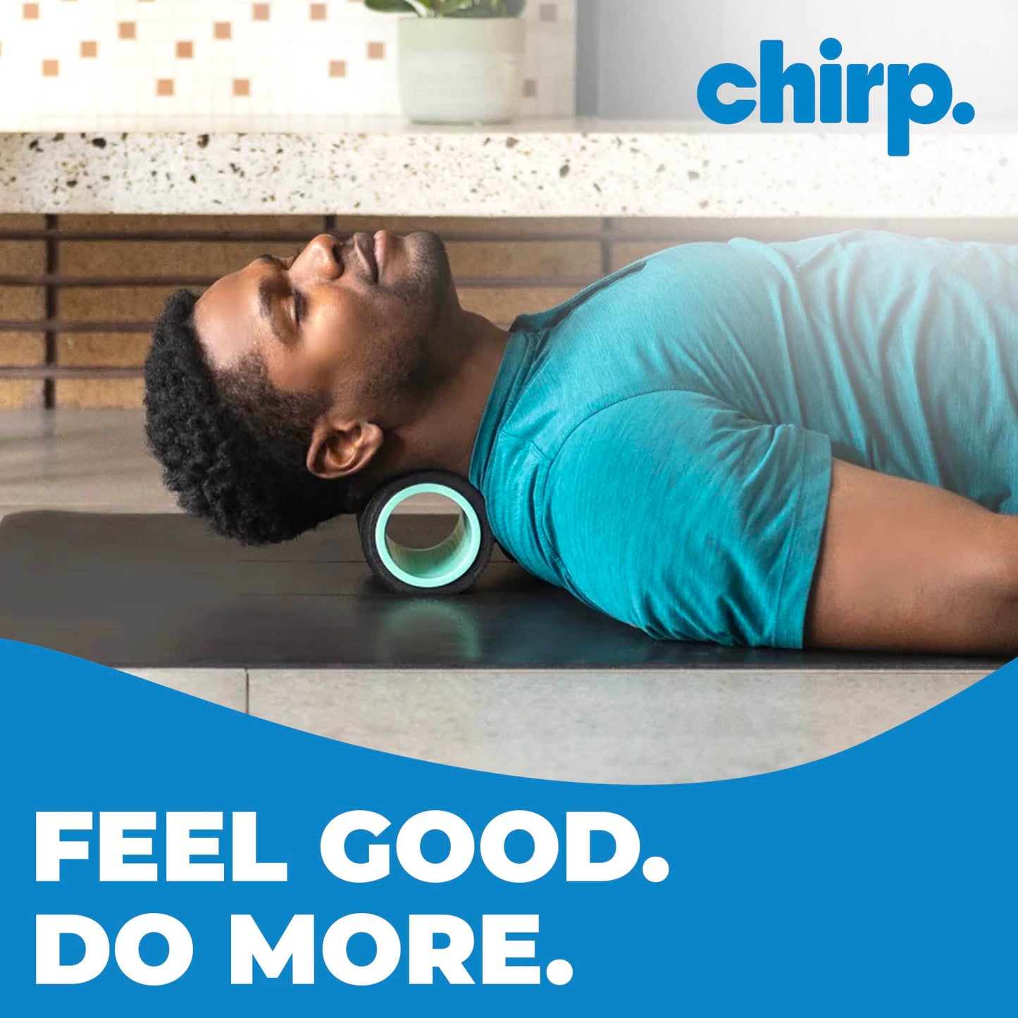 Chirp Wheel Foam Roller - Targeted Back & Neck Pain Relief, Muscle Massage, Trigger Point Therapy, High-Density Foam Tool for Physical Therapy, Stretching & Exercise, 500lbs Capacity, 4 Inch Mint