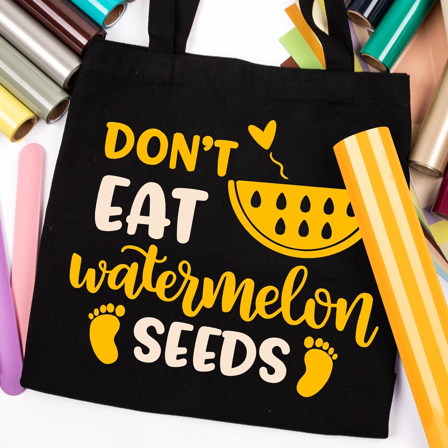 GIRAFVINYL Halloween Golden Yellow Heat Transfer Vinyl - 12” X 5ft Yellow Iron On Vinyl Yellow HTV Vinyl for T- Shirt, Easy to Use