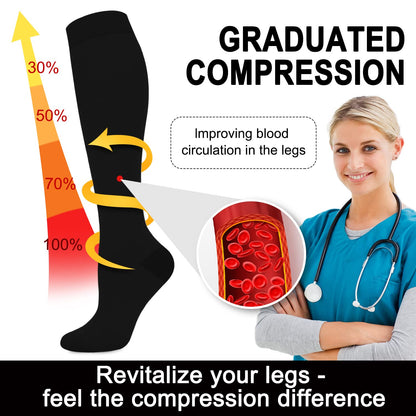Aoliks 4 Pairs Copper Compression Socks for Women & Men 15-20 mmHg,Best Support for Nurses Running Hiking
