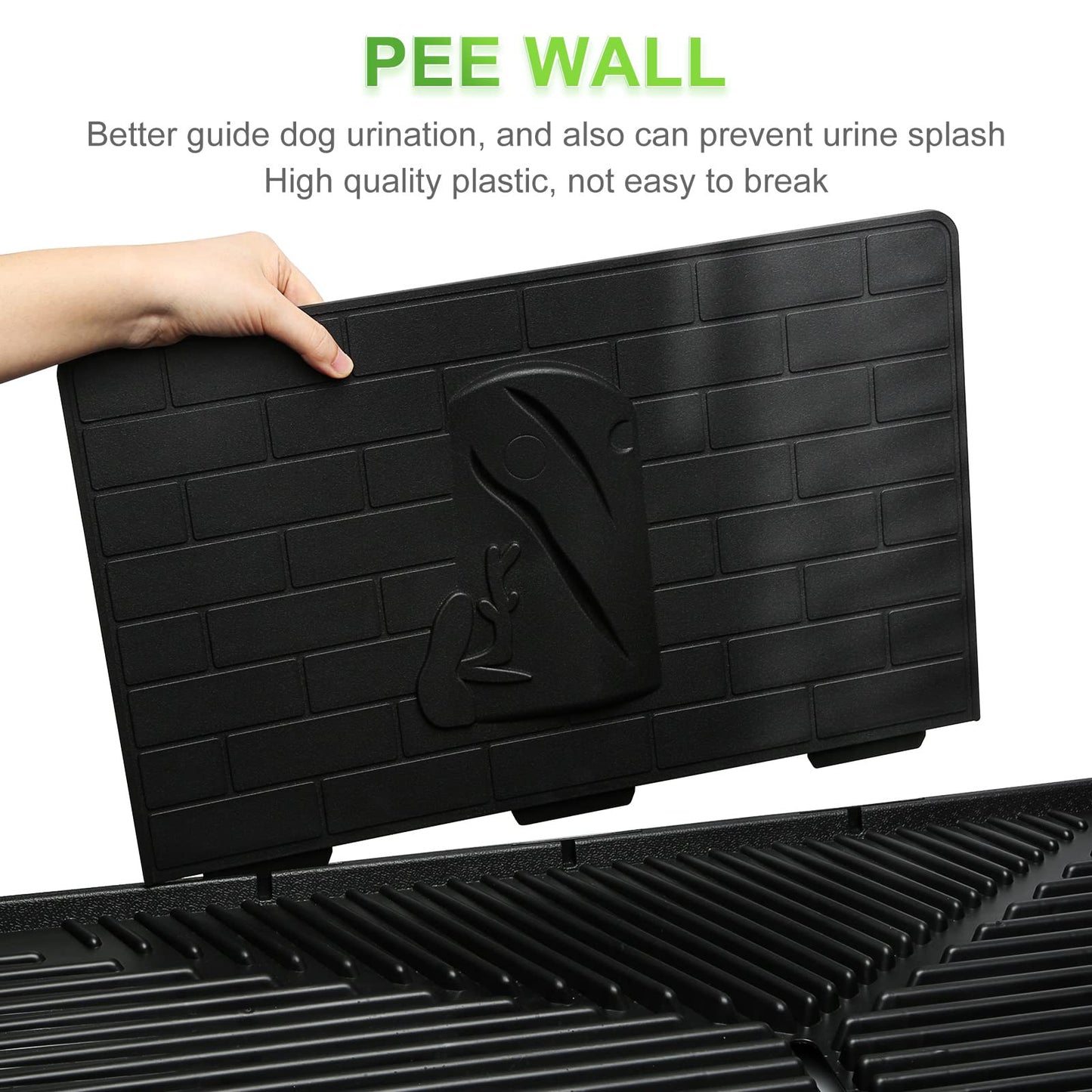 Hompet Dog Toilet Indoor Puppy Training Pad, Dog Potty Pet Training Grass Mat, Removable Waste Tray For Easier Clean Up, Non-toxic Artificial Turf, (76×51 cm)