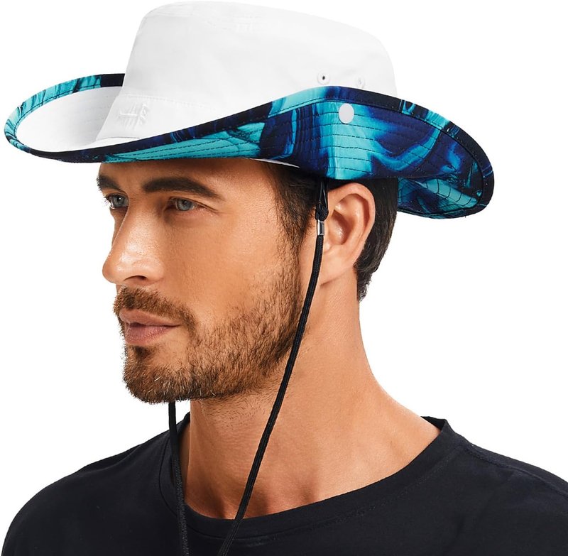 BASSDASH UPF 50+ Foldable Lightweight Bucket Hat | Patterned Sun Protection for Fishing & Hiking