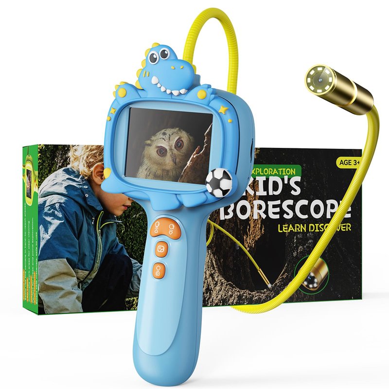 Kids Borescope Borescope Camera Toy with Light for Kids - STEM Science Educational Toy for 4 5 6 7 8 9 10 Years Old Boys Girls Birthday Gift, Snake Scope Camera for Outdoor Camping Nature Exploration