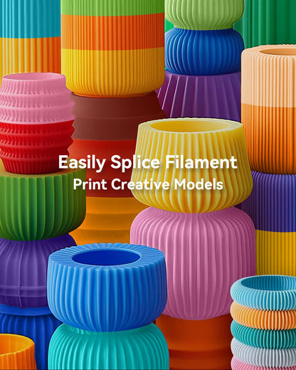 SUNLU Official Filament Joiner, Filament Connector with 200 PCS PTFE Sleeve for 3D Printer Filament 1.75mm 240°C Fast Heating Compatible with PLA PETG TPU ABS PA Nylon, Easy to Use