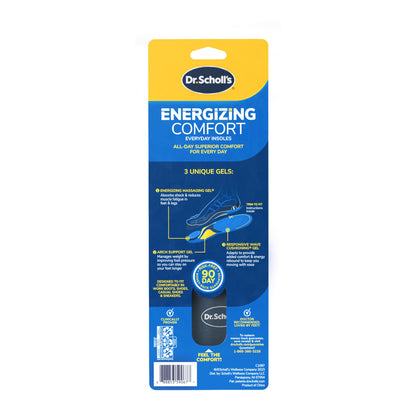 Dr. Scholl’s Energizing Comfort Women’s Everyday Insoles with Massaging Gel - Clinically Proven, All-Day Energy and Comfort Inserts with Patented Triple Gel Design - Shock Absorbing, Arch Support