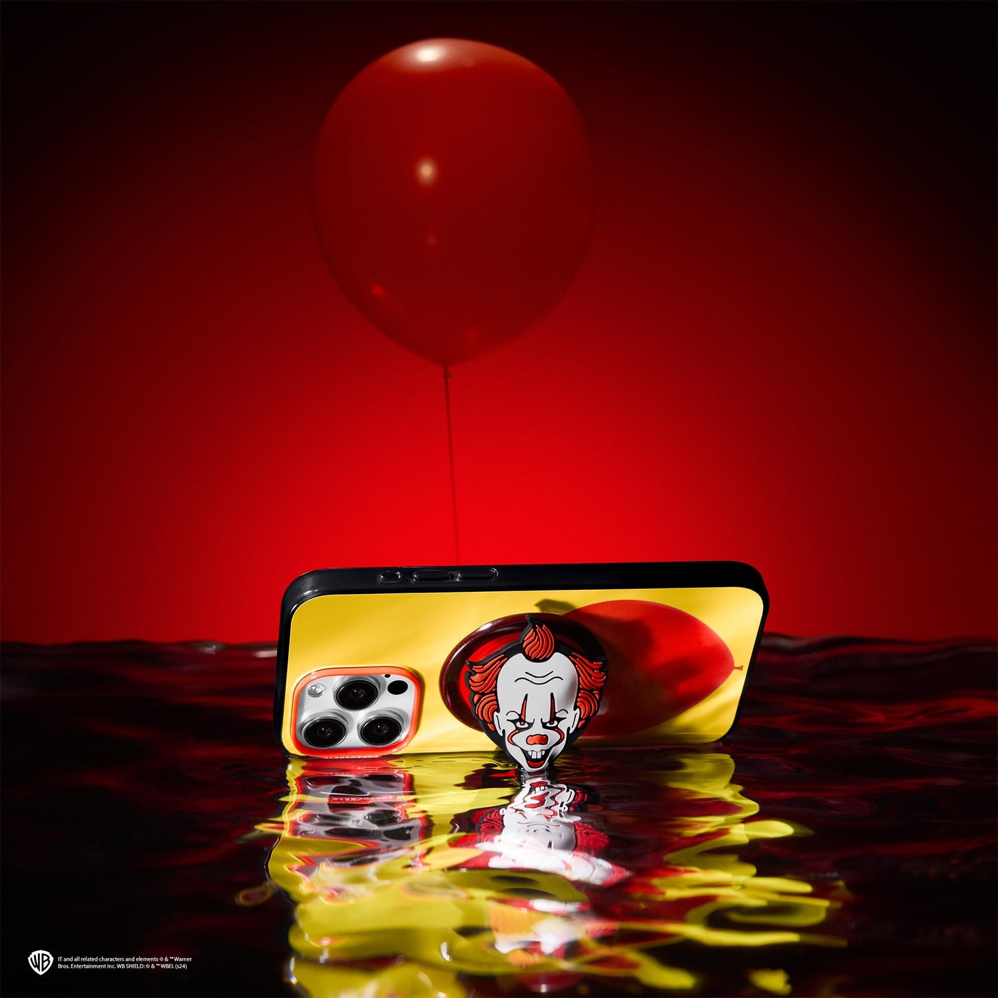 PopSockets Phone Grip with Expanding Kickstand, Adhesive Grip, PopOut, WB Horror - Pennywise