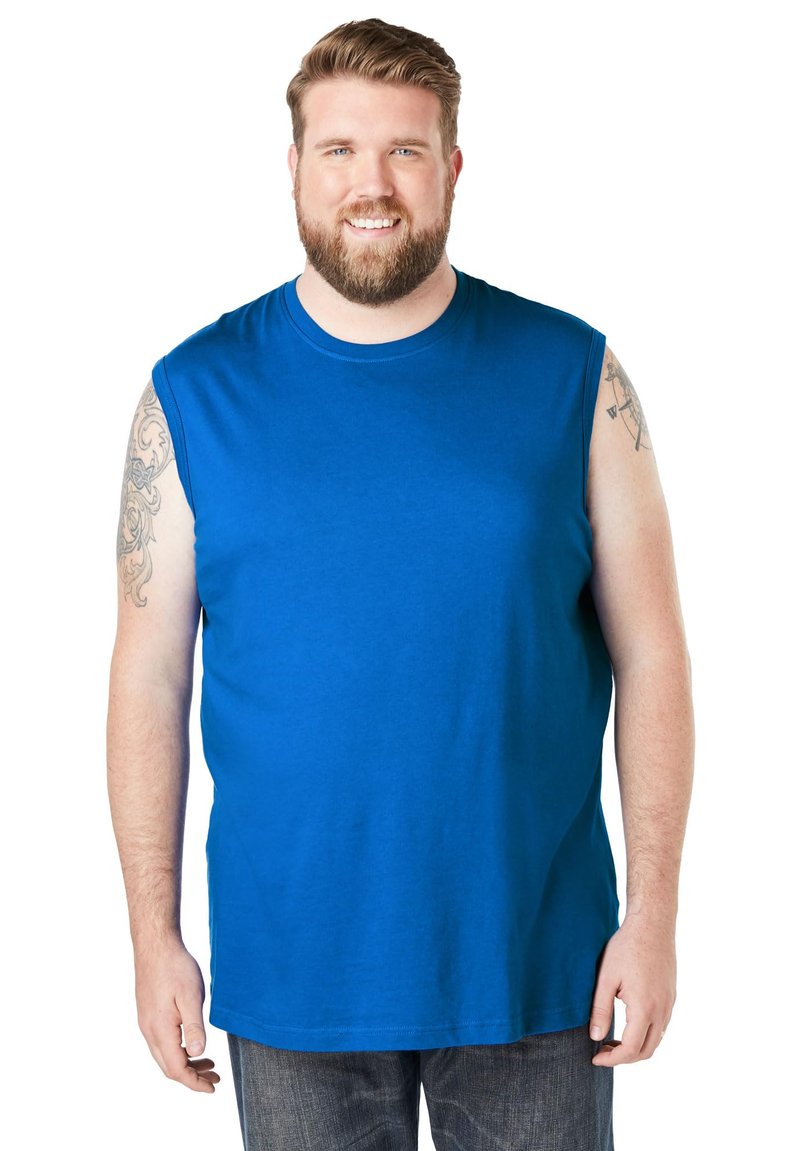 KingSize Men's Big & Tall Shrink-Less Lightweight Muscle T-Shirt - 2XL, Royal Blue