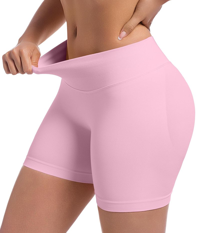 OVESPORT 3 Pack Seamless Women Workout Shorts Scrunch Butt Lifting Gym Booty Biker Shorts