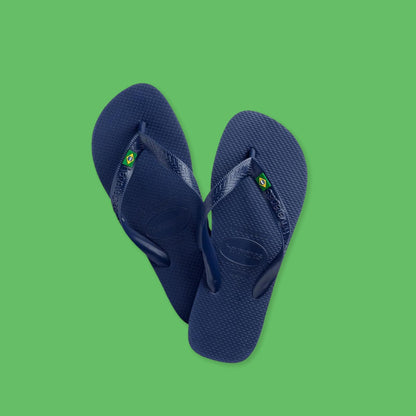 Havaianas - Top Brasil, Comfortable, Durable and Lightweight Flip-Flops, with Non-Slip Sole, Brazilian Flag on the Straps, Adults Unisex