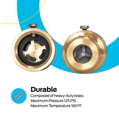 Eastman 3/4 Inch FHT x 3/4 Inch MHT Hose Bibb Anti Siphon Vacuum Breaker, Brass Plumbing Fitting, 20199