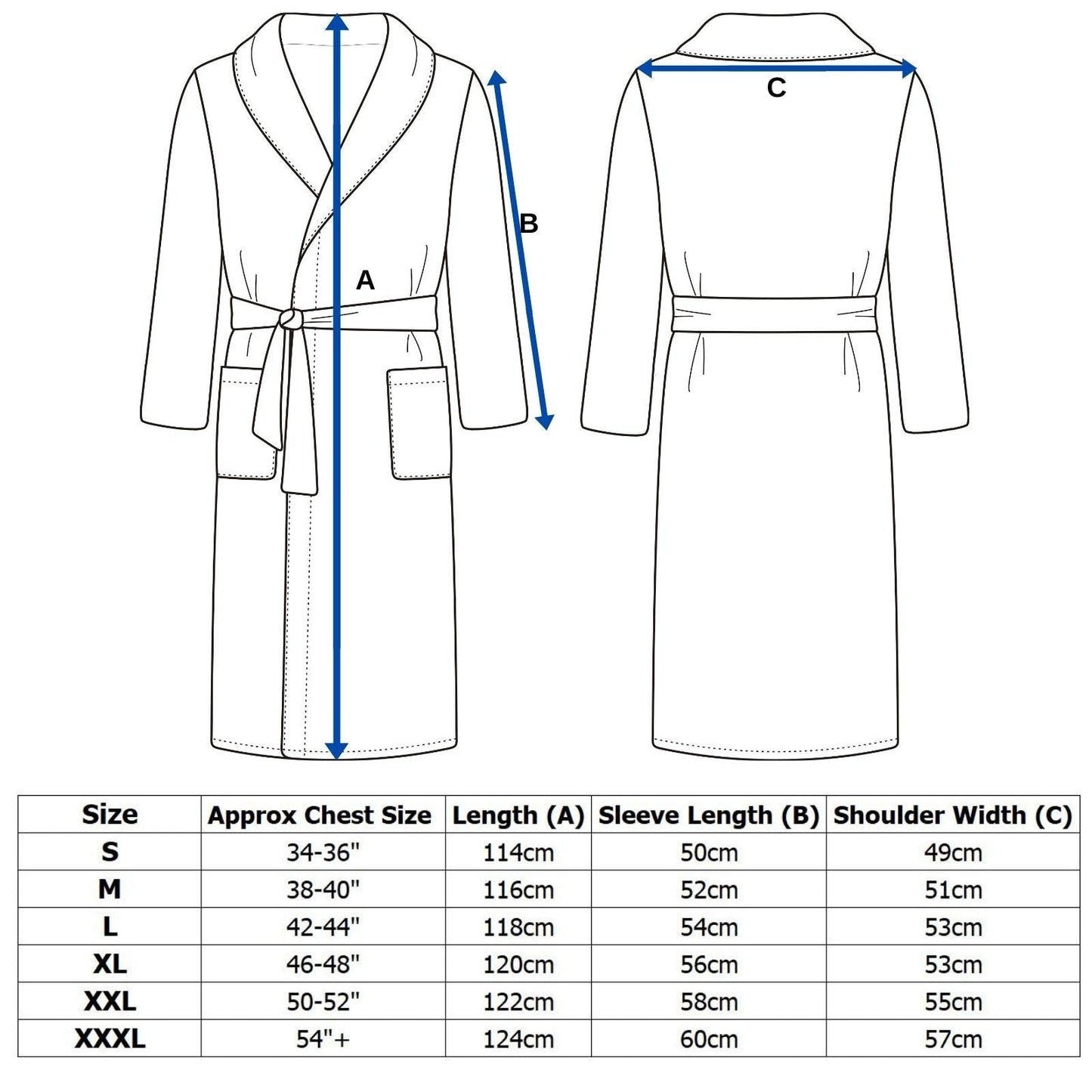 Adore Home Mens 100% Cotton Bathrobe Terry Towelling Shawl Collar Bath Robe Dressing Gown, Slate, XXL