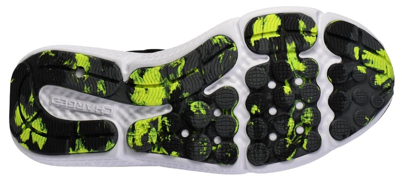 Under Armour Men's Charged Assert 10 Shoes, (004) Black/Black/High Vis Yellow, 14 X-Wide