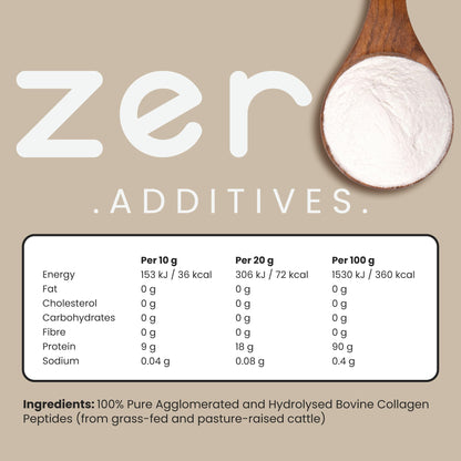 Bovine Collagen Powder 500g | 50 Servings | Highly Bioavailable Hydrolyzed Collagen Supplements for Women | Bovine Pure Peptides Powder High Strength Supplements for Women & Men | VitaBright