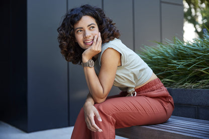 Garmin vivomove Sport, Hybrid Smartwatch, Health and Wellness Features, Touchscreen, Cocoa