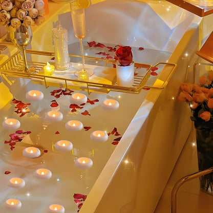 QQFCTOO 24 Pack 3” Flameless LED Floating Candles, Water-Activated Battery Operated Floating Candle with180+ Hours Runtime for Cylindrical Vase, Pool, Fountain - Ideal for Wedding, Party Decoration