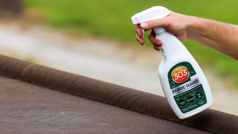 303 Products Fabric Guard, Water Repellent Spray for Outdoor Fabrics – Protects Upholstery, Cushions & Canvas, Stain Protection, Sunbrella Recommended, 16 oz