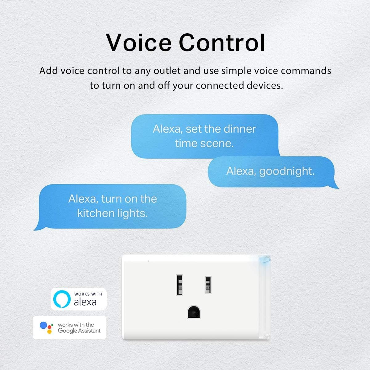 Kasa Smart Plug Mini with Energy Monitoring, Smart Home Wi-Fi Outlet Works with Alexa, Google Home & IFTTT, Wi-Fi Simple Setup, No Hub Required (KP115), White