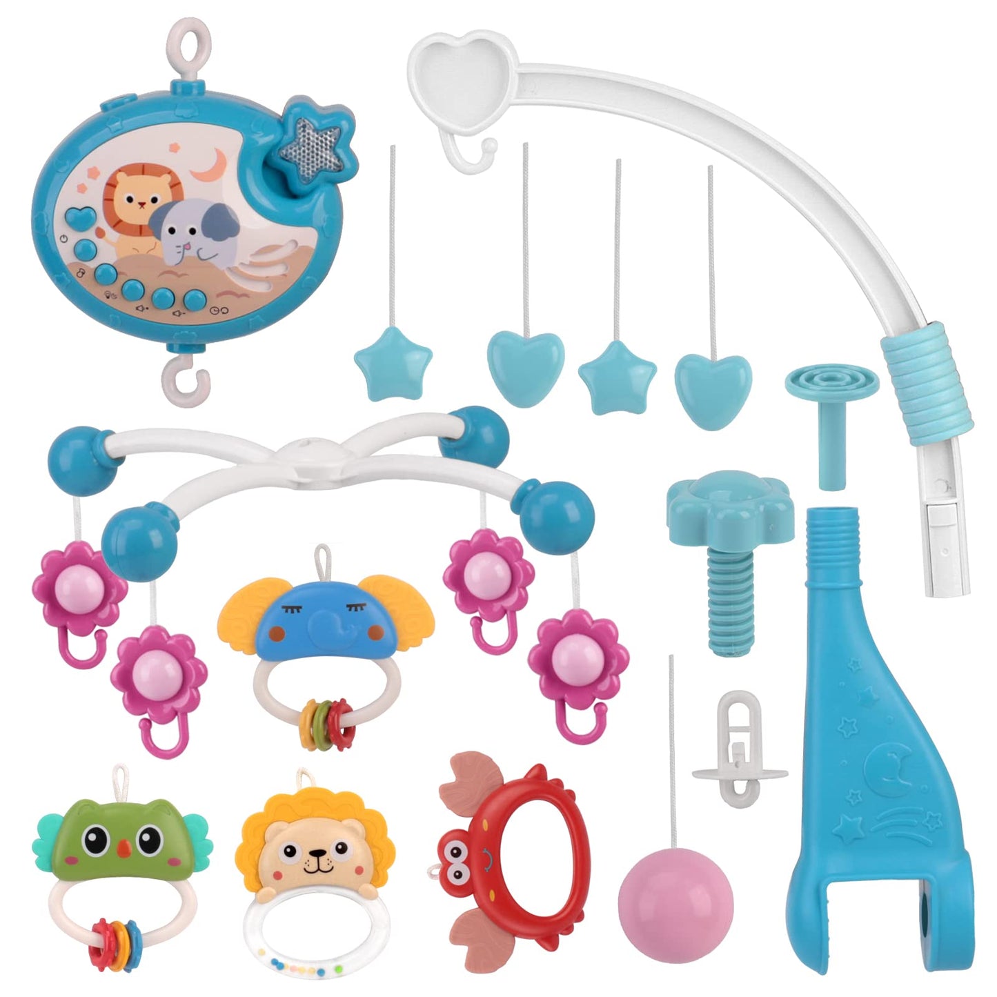 Amybenton Cot Mobile for Baby with Music and Projection - Mobile for Crib with Timing Function - Hanging Mobile for Babies- Gift for Newborn 0-12 Months