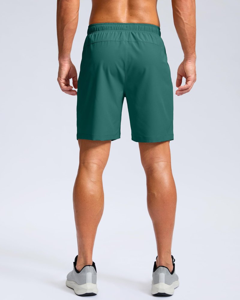 G Gradual Men's Athletic Running Shorts with Zipper Pockets Quick Dry 7"/ 5"/ 9" Workout Gym Shorts for Basketball Hiking(Rainforest Green,7XXL)