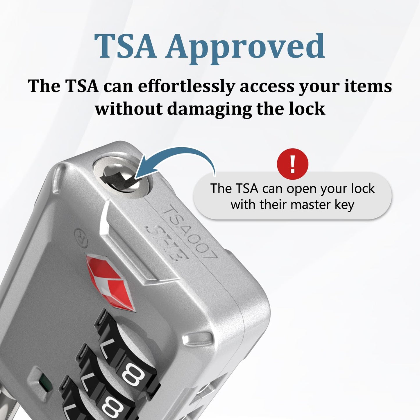 Joyway Luggage Locks TSA Approved, Travel Lock with Zinc Alloy Body, Open Alert, Easy Read Dials, for Travel Suitcase, Bag, Backpack, Tent, Fence, Lockers