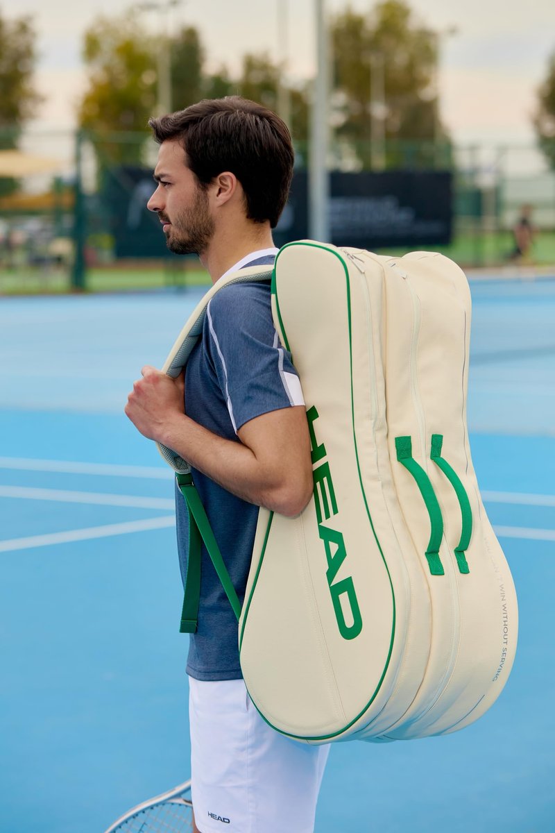 HEAD Arthur Ashe Racquet Bag L (9R) - White/Green
