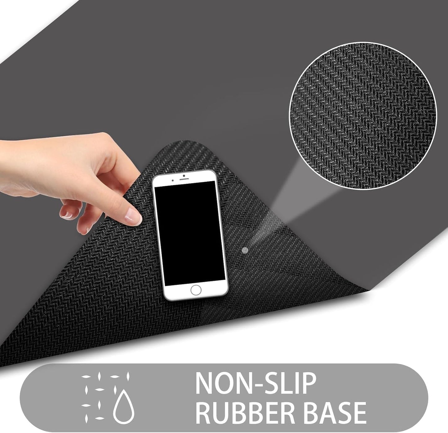 LYGLIGH Ultra Thin Door Mat Indoor Entrance, 1/10 in Thin Door Mats for Inside Entry, Non-Slip Rubber Backing Washable Doormat, Fade Resistant, Absorbent, Low Profile Dirt Trapper, 24"X16"