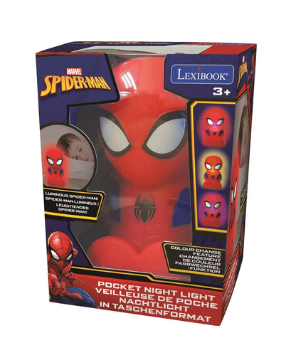 LEXIBOOK Spider-Man Color NightLight for children's room, color change, smooth light, Battery, Blue/Red, NLJ01SP