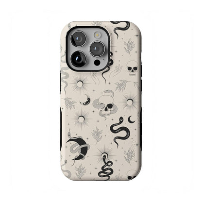 Casely iPhone 14 Pro Case | Opposites Attract | Day & Night Mountains | Compatible with MagSafe | Bold Protective Design