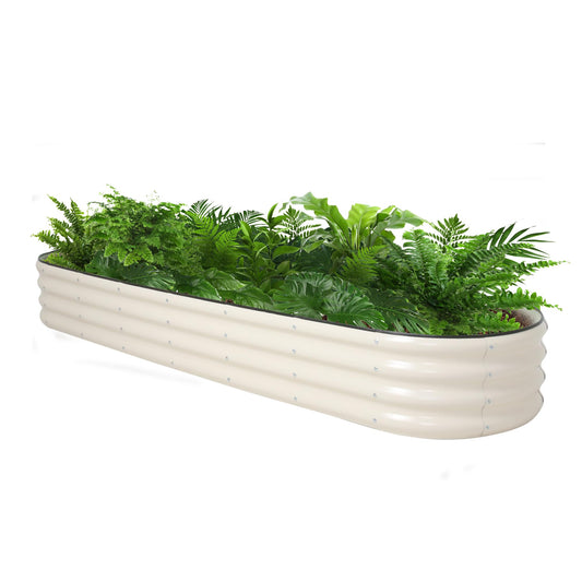 ToBoom Galvanized Raised Garden Bed Kit Outdoor Metal Garden Planter Box for Backyard Gardening, Planting Vegetables, and Patio (94.4"x23.6"x11.8")
