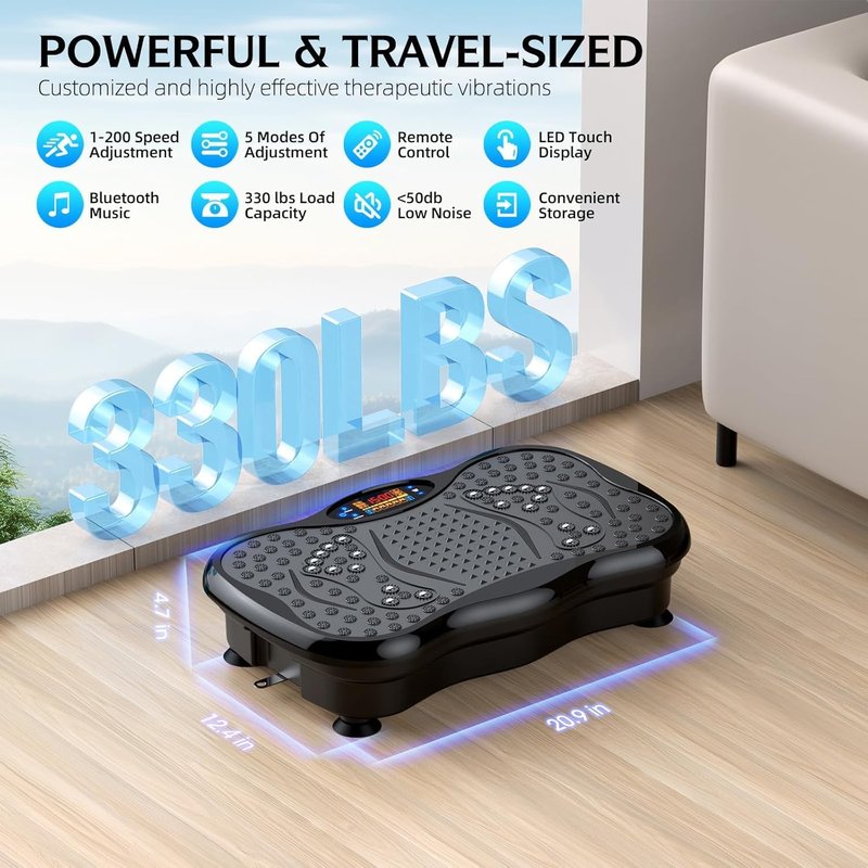 Vibration Massage Pillow - Ergonomic Design for Neck and Back Relief | Soft Fabric, Portable