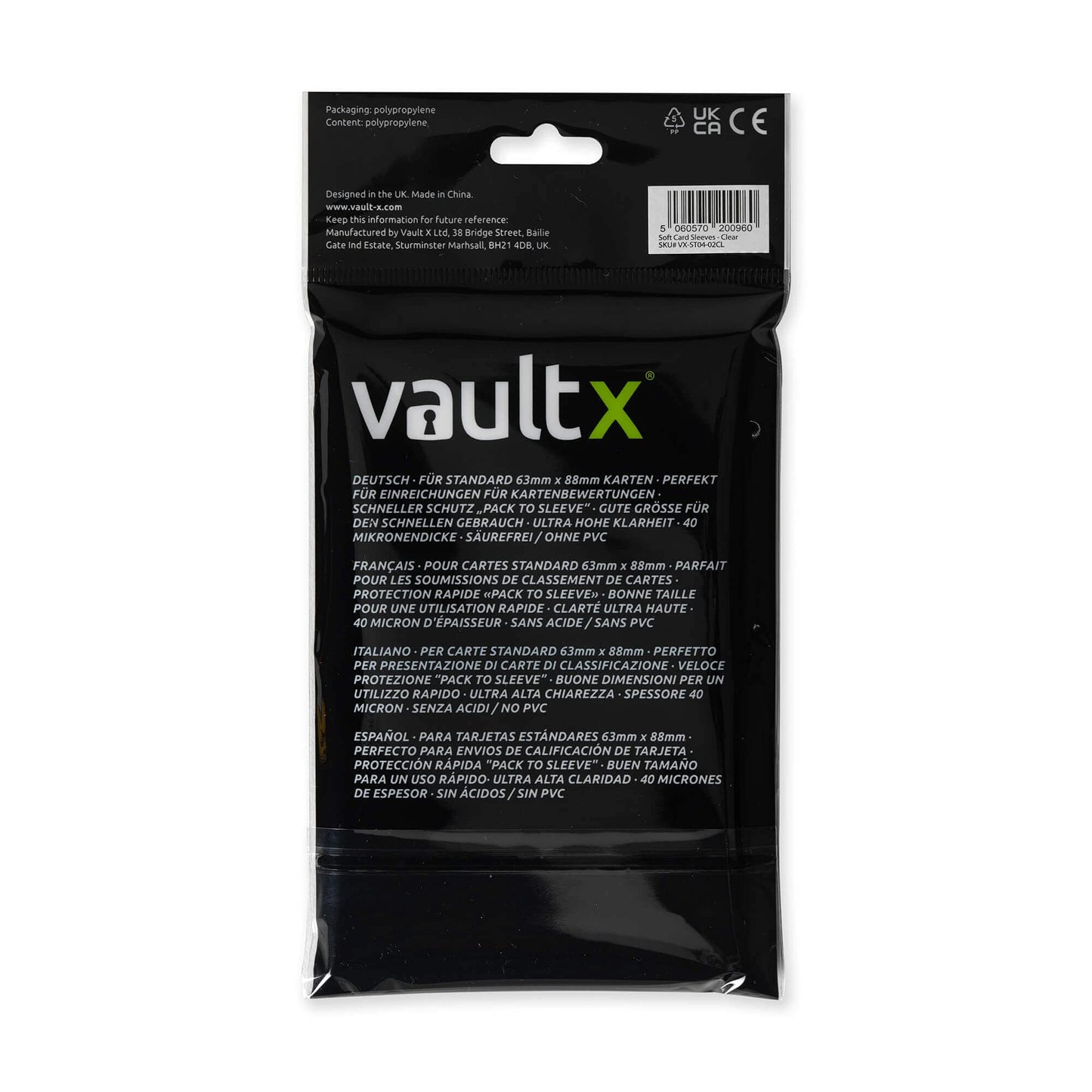 Vault X Soft Penny Sleeves (1000 Pack) for Standard Trading Cards TCG, Clear