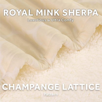 Sunbeam Electric Throw Royal Mink Sherpa Heated Blanket, 4 Heat Settings, 4-Hour Auto Shut-Off, Fast Heating, Luxurious and Ultra Comfy, Night Fog Color, 50" x 60"