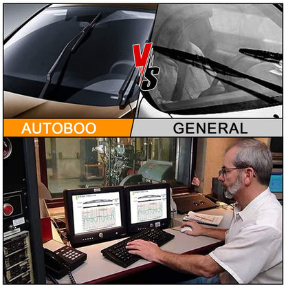 AUTOBOO 13" and 13" Windshield Wipers Blades (Pack Of 2),OEM Quality Premium All-Seasons Wiper blades,Stable and Quiet Armor wiper blades