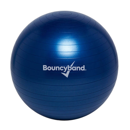 Bouncyband Large Balance Ball, Dark Blue – Create Flexible Seating to Improve Focus in The School, Office, or Home with This No-Roll Weighted Ball – 25.5” (65cm) for People Over 5’6 Tall