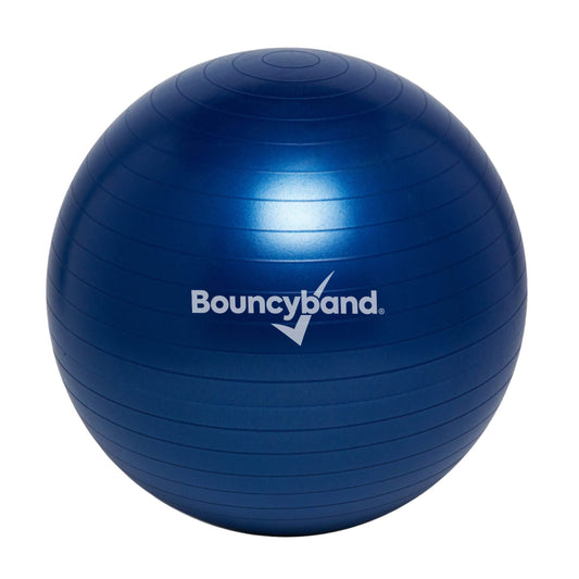 Bouncyband Large Balance Ball, Dark Blue – Create Flexible Seating to Improve Focus in The School, Office, or Home with This No-Roll Weighted Ball – 25.5” (65cm) for People Over 5’6 Tall