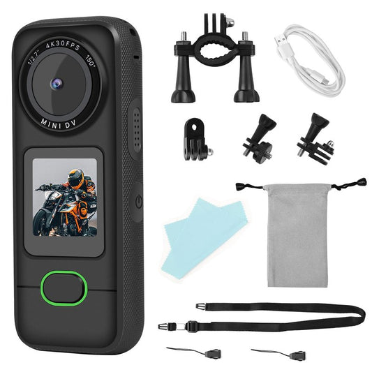 YYCAMUS Waterproof Action Camera with 1/1.27"" Sensor, 4K Video Streaming 20MP Photos Stabilization Video Camera, 1.4"" IPS Touchscreen Dual Microphones Webcam WiFi Camera Body Cam, Black
