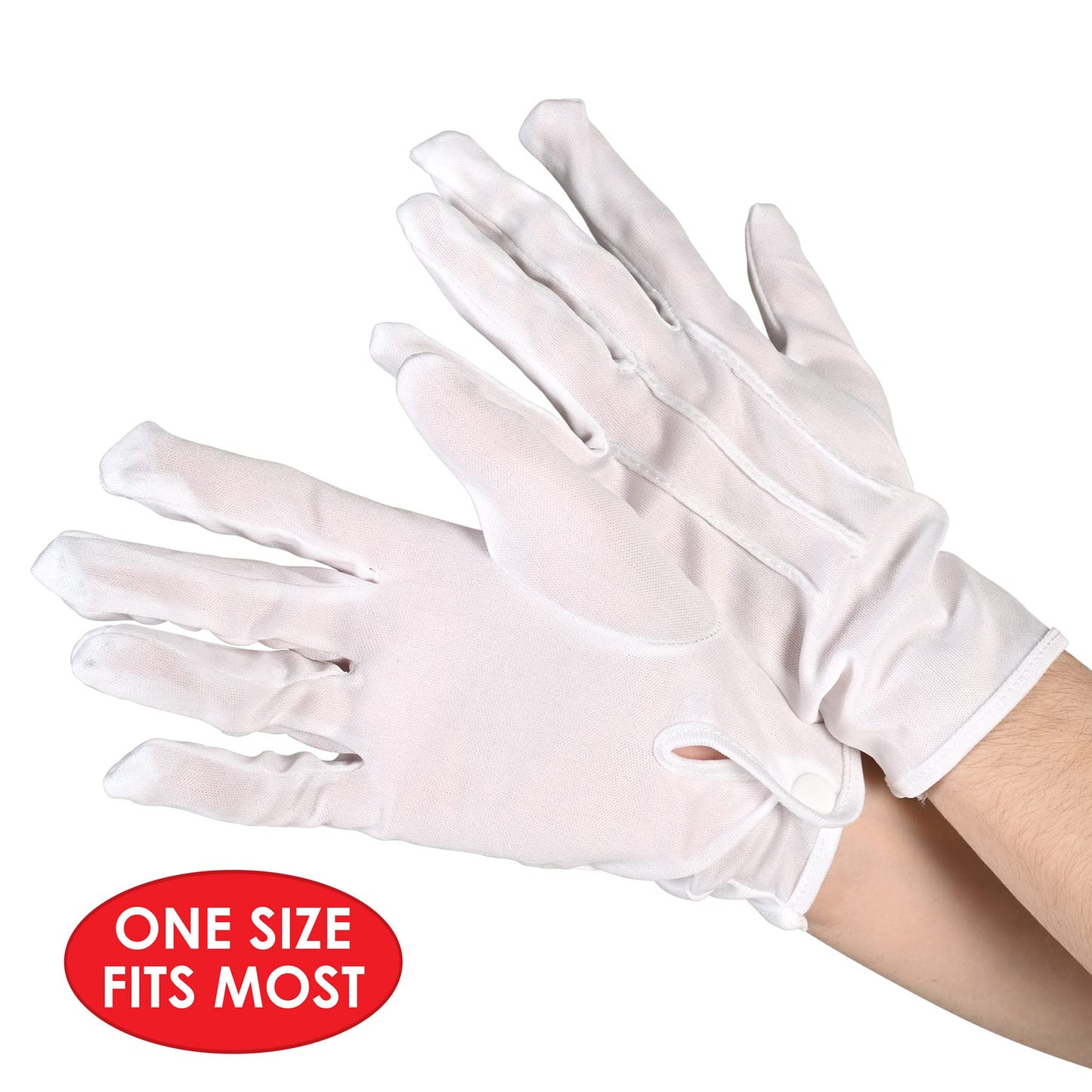 Beistle Deluxe Theatrical Gloves - White