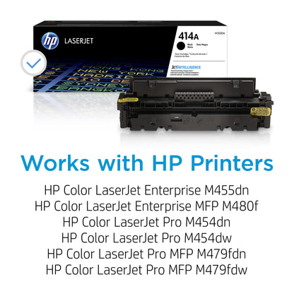 HP 414A Black Toner Cartridge | Works with HP Color LaserJet Enterprise M455dn, MFP M480f; HP Color LaserJet Pro M454 Series, HP Color LaserJet Pro MFP M479 Series | W2020A ,1 Count ( Pack of 1)