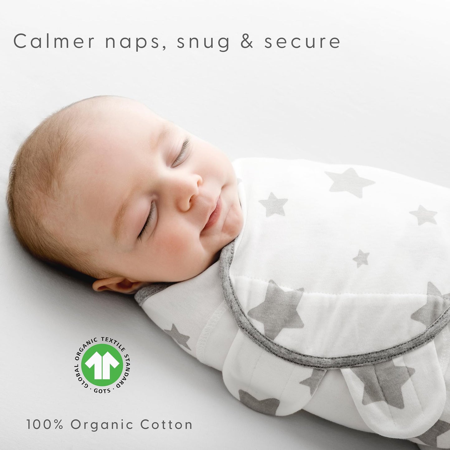 Little Seeds Swaddle Blanket 0-3 Months, 3-Pack Organic Cotton Baby Swaddles - Swaddles for Newborns Infant Boys & Girls, Soft & Snug Hip-Healthy Swaddling Blankets