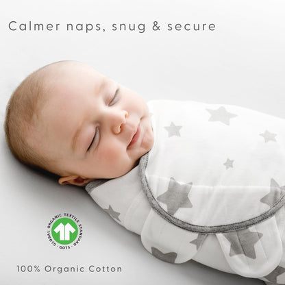 Little Seeds Swaddle Blanket 0-3 Months, 3-Pack Organic Cotton Baby Swaddles - Swaddles for Newborns Infant Boys & Girls, Soft & Snug Hip-Healthy Swaddling Blankets
